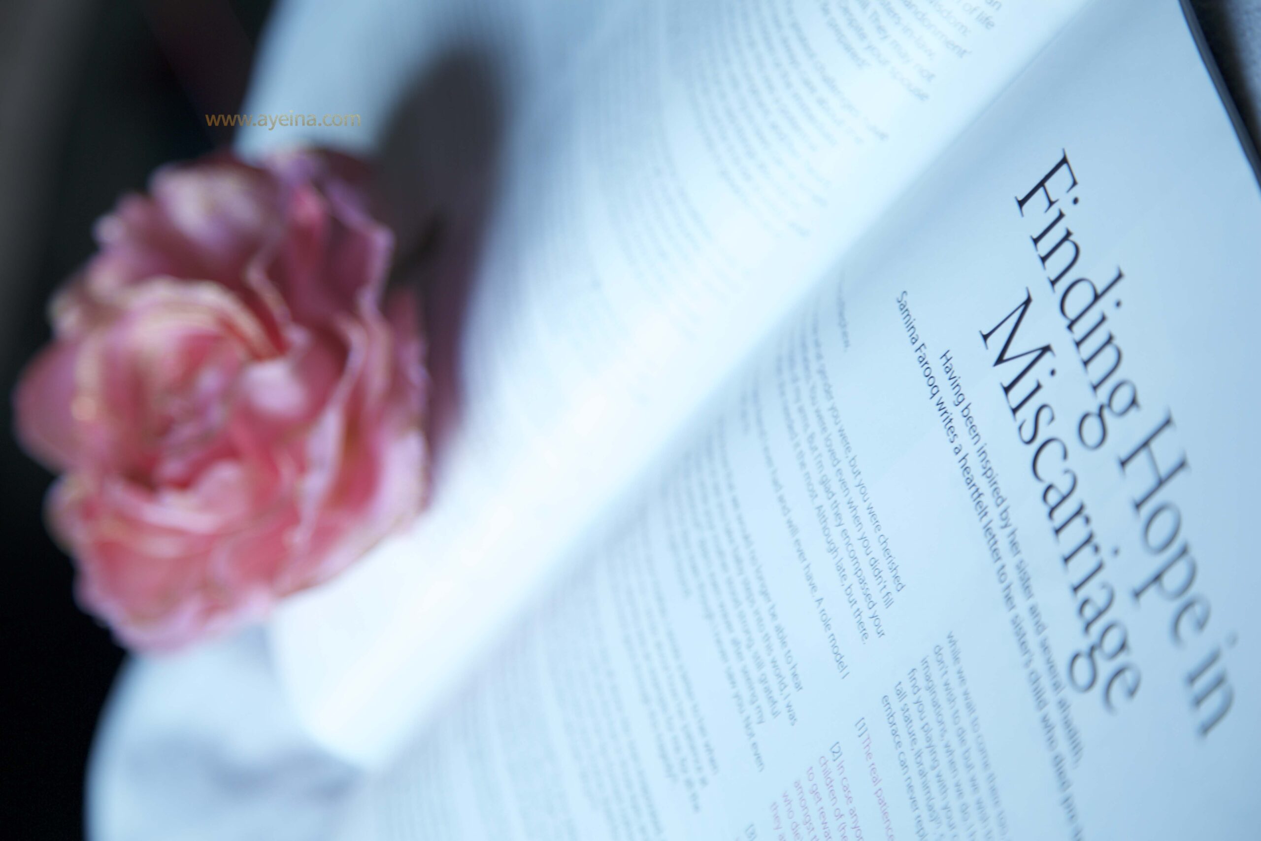 Finding Hope in Miscarriage as a Muslim ayeina featured in print publication