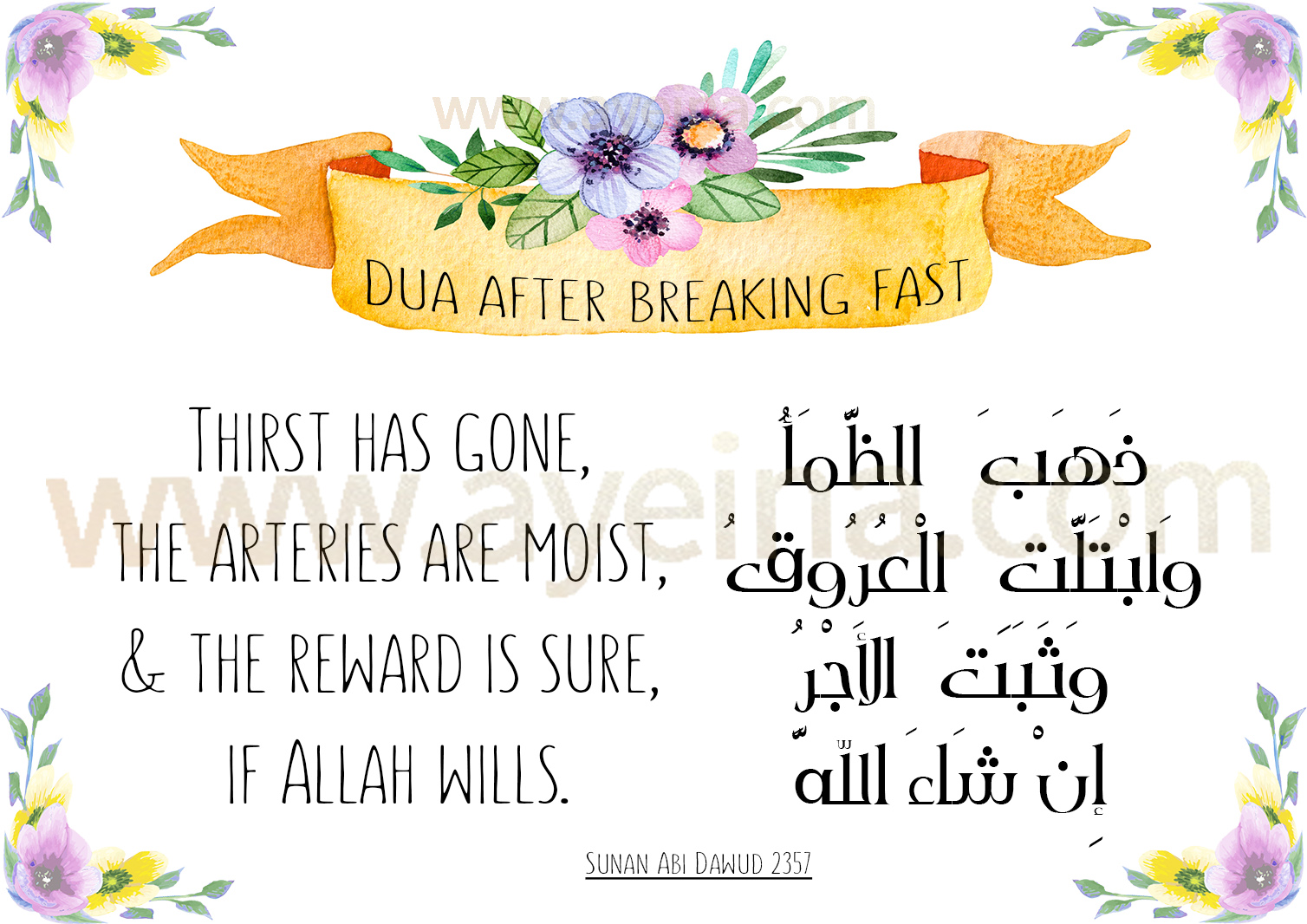 Breaking Fast Dua