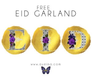 Eid Swirls And Garland Banner - Festive Islamic Holiday Decoration
