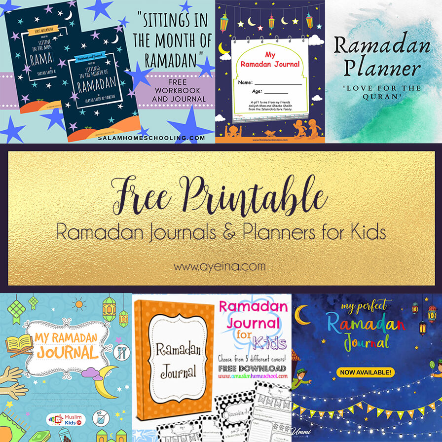 list of free ramadan journals planners for kids printable 