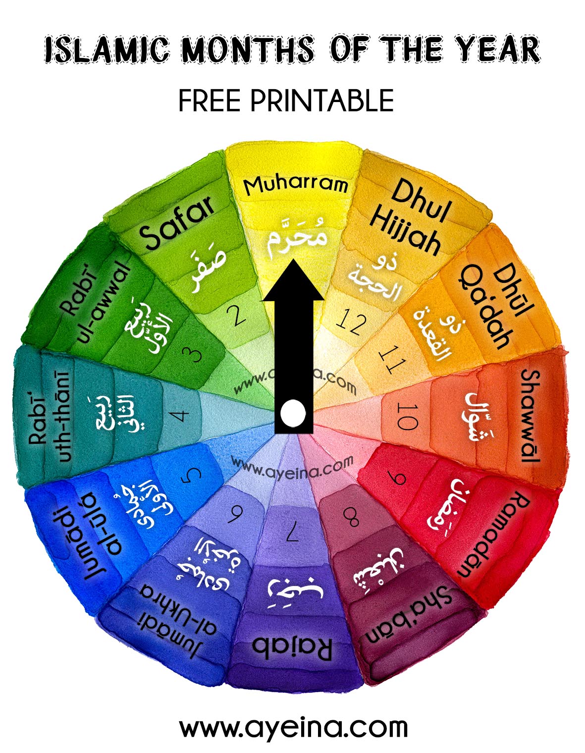 Months In Islam Printable Bundle AYEINA