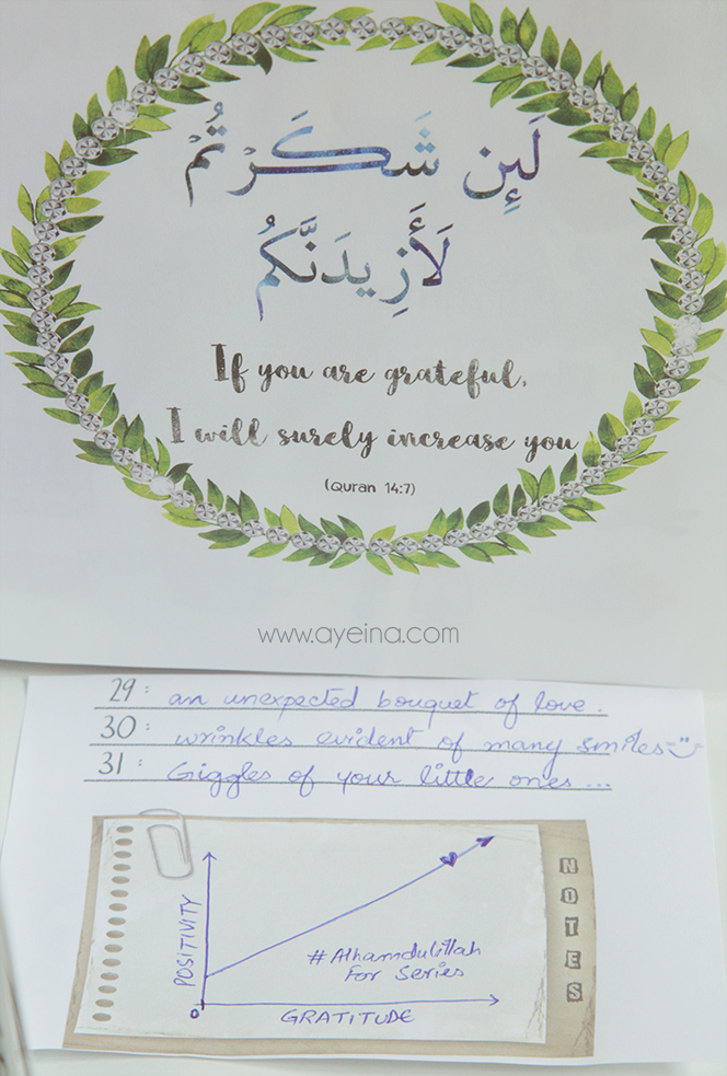 #AlhamdulillahForSeries gratitude journal for Muslims - favourite quranic verses