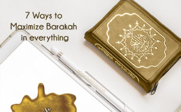 10 Ways to Increase Barakah In Your Life printed pastel planner inside the productivity journal for Muslims (whiteboard binder)