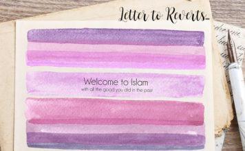 Practical Advice for New Muslims from a Fellow Convert welcome to islam with all the good you did in the past free card printable watercolour purple pink gradients