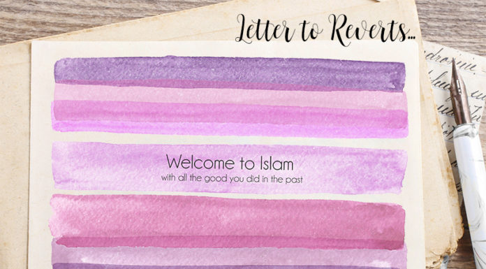 Practical Advice for New Muslims from a Fellow Convert welcome to islam with all the good you did in the past free card printable watercolour purple pink gradients