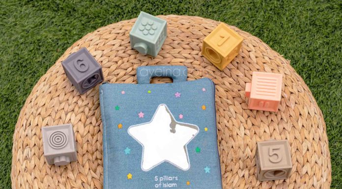 5 Pillars of Islam – Fabric Quiet Book for Muslim Kids interactive fabric quiet book for little muslim kids