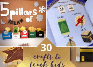 30 Crafts to Teach Kids 5 Pillars of Islam 5 pillars of islam craft for muslim kids