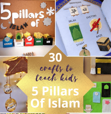 30 Crafts to Teach Kids 5 Pillars of Islam 5 pillars of islam craft for muslim kids