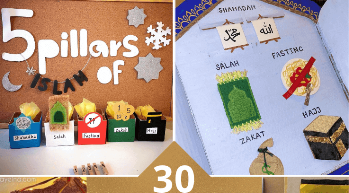 30 Crafts to Teach Kids 5 Pillars of Islam 5 pillars of islam craft for muslim kids