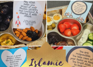 Cute Islamic Lunch Box Notes To Help Your Child Feel Connected To You And Their Faith islamic lunch box notes in healthy food for Muslim kids in stainless steel container with compartments