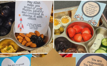 Cute Islamic Lunch Box Notes To Help Your Child Feel Connected To You And Their Faith islamic lunch box notes in healthy food for Muslim kids in stainless steel container with compartments