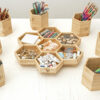 HIVE - rotating wooden organizer with removable sections - by SUDDOL