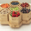 HIVE - rotating wooden organizer with removable sections - by SUDDOL
